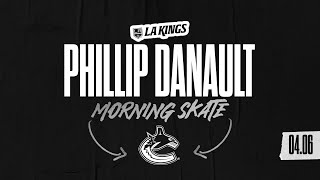 Forward Phillip Danault  040624 LA Kings face Vancouver Canucks  Morning Skate Media [upl. by Katey]