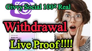 Givvy Social 100  Real withdrawal Proof to Airtm [upl. by Garner]