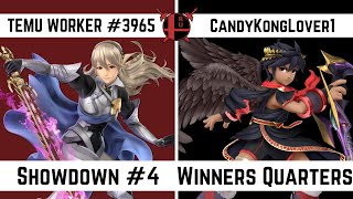 Scarlet Showdown 4  TEMU WORKER 3965 Cloud Corrin vs CandyKongLover1 Dark Pit  Winners R3 [upl. by Julianne]