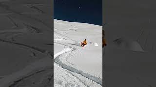 Learning to ski powder Grimentz 2023 [upl. by Ilrac]