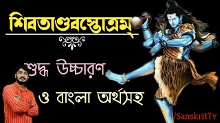 Shiv Tandava Stotram  With Sanskrit Lyrics  Bengali Meaning amp Right Pronunciation  Biplab Saha [upl. by Platt]