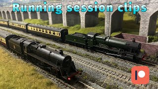 Model Railway running session clips DC amp DCC locos [upl. by Ys708]