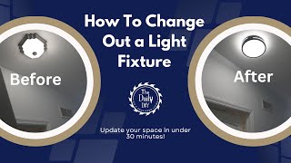 How To Change a Flush Mount Ceiling Light Fixture [upl. by Dominick]