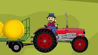 Constructing Colorful Tractors and Their Use  Video for Kids and Teactors color [upl. by Tadich]