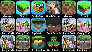 Minecraft Planet RealmCraft CrashCrafter Party Craft Candy Craft Exploration Craft PonyCraft [upl. by Senilec]