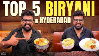 Top 5 Biryani In Hyderabad  Hyderabadi Biryani  Rahul  Rohith Pasupuleti  Infinitum Food [upl. by Namrak]