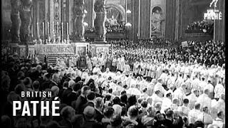 Pope John Crowned 1958 [upl. by Ahsimat]