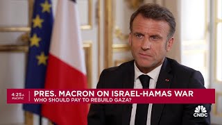 French President Macron The US has a very important role to play in decarbonizing its economy [upl. by Otreblif651]