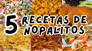 ✅5 RECETAS CON NOPALITOS mihogardulcehogar nopales comidasrapidasyfacilesdehacer [upl. by Binette]