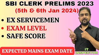 SBI Clerk Prelims Analysis 2023  Expected Cut Off Ex Servicemen 2023 [upl. by Nylireg245]