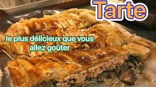 Pour Pâque recette tarte saumon recette tarte saumon épinard [upl. by Enahc]