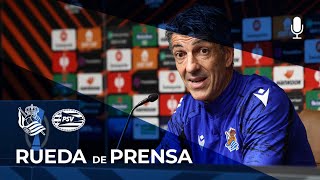 RUEDA DE PRENSA  Imanol Alguacil  Mikel Oyarzabal  Europa League  Real Sociedad  PSV [upl. by Acissj]