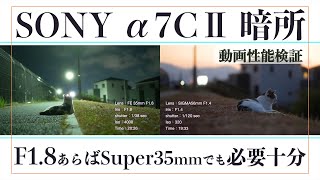 【a7Cii Low light Test Footage┃暗所 動画 作例】 F値の異なる3本のレンズで明るさ・手ぶれ・ノイズ・Super35mmの画質に注目してみた [upl. by Roxane]