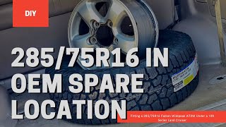 Fitting a 28575R16 Falken Wildpeak AT3W Under a 100 Series Land Cruiser 4K [upl. by Mendive]