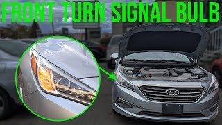 How to Replace Front Turn Signal Bulb  Hyundai Sonata 20152017 [upl. by Anires759]