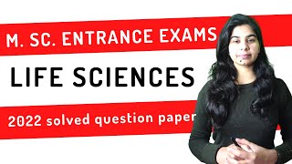 M Sc Life Sciences  Solved question paper 2022  MDU  M Sc Life sciences entrance exams [upl. by Anetta324]