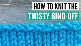 How to knit the Twisty BindOff medium stretchy no flare [upl. by Airednaxela492]