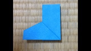 折り紙 長ぐつ 折り方 作り方 quotbootsquot origami [upl. by Kenrick]