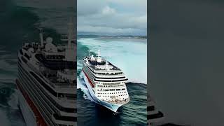 A Massive Wave Almost Hits the Cruise Liner – Narrow Escape scaryocean ship waves [upl. by Ulah]