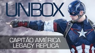 Super Capitão América Unbox da Estátua Oficial Marvel  Iron Studios  Vingadores [upl. by Ocinom633]