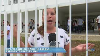 Sem ar condicionado na escola estudantes passam mal [upl. by Fabiola]