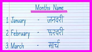 January FebruaryMonths NameMahino Ke Naamमहीनों के नामMonth NameJanuary February Ki Spelling [upl. by Pelagia28]