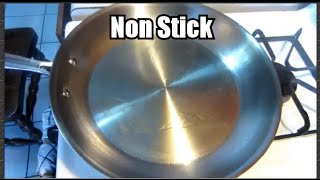 Stainless Steel Pan  NonStick Test [upl. by Calica]