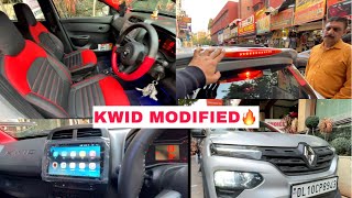 RENAULT KWID BNADI SPORTS LOOK KWID😱accessories for kwid by carhut [upl. by Esinart]