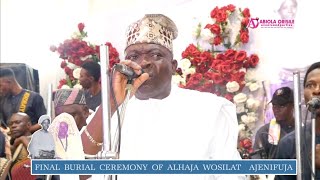 WATCH HARUNA MUSILIU ISHOLA PERFORMANCE AT THE BURIAL CEREMONY OF ALHAJA WOSILAT AJENIFUJA [upl. by Tilda]