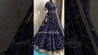 Sabyasachi Inspired Lehenga in Blue Color  LoveCoutureBySonam [upl. by Arodnahs]