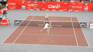 Karlovic vs Stepanek  Funny match point Bogota 2014 [upl. by Brodie]