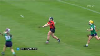 Una Leacy plunders camogie club final hattrick for Oulart [upl. by Anuaik]