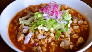 Pozole Rojo with Pork Recipe  Pozole Rojo de Puerco [upl. by Erotavlas]