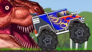 Monster Truck  Monster Truck In Jurassic Land  Dinosaur World [upl. by Ttelrahc]