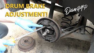 I Learn How To adjust Drum Brakes  Drum Brake Adjustment and Clean  Any Car DIY [upl. by Ittam140]