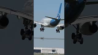 Air Transat Airbus A330 gusty landing Toronto [upl. by Grishilde908]