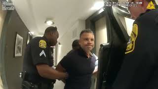 Bodycamera video shows MiamiDade police director in handcuffs [upl. by Nedaj]