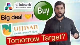 ujjivan small finance bank share latest news  3i infotech share price target [upl. by Agace]