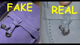 Loro Piana shoes real vs fake How to tell fake Loro Piana flats summer walk [upl. by Crescen]