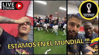 Celebración de los jugadores de la selección ecuatoriana tras haber clasificado al mundial de Qatar [upl. by Nitsrek79]