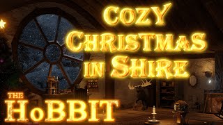 The Hobbit  The Lord of the Rings  Cozy Christmas in Shire Ambience amp Music [upl. by Irb]