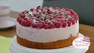 HimbeerFrischkäseTorte  Raspberry Cheesecake  leckere Sommertorte von Nicoles Zuckerwerk [upl. by Stoddard]