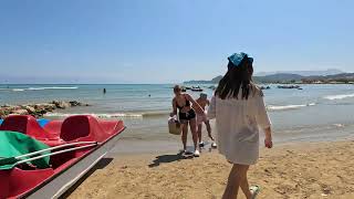 Sidari Beach  Corfu Greece2023  Walking Tour4k [upl. by Queston]