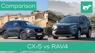 Toyota RAV4 vs Mazda CX5 2019 comparison review [upl. by Cirone]