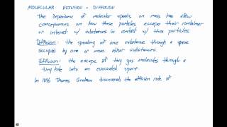 108 Molecular Effusion and Diffusion [upl. by Halladba661]