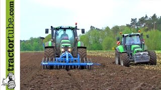 Landvorbereitung  Gülle grubbern  pflügen  eggen mit DeutzFahr und Lemken [upl. by Navi]