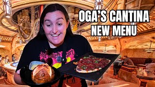 NEW MENU OGA’S CANTINA IN STAR WARS GALAXY’S EDGE Walt Disney World [upl. by Ahto583]