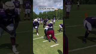 Daron Payne was WORKIN at the Ravens joint practice commanders washingtoncommanders [upl. by Enitsugua851]