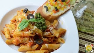 Pasta With Simple Tomato Sauce Recipe  By Vahchef  vahrehvahcom [upl. by Shimberg]