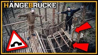 Bushcraft Camp S04E19 Die Hängebrücke  Lagerbau Outdoor Super Shelter [upl. by Cia107]